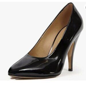 Pazzion Women's Classy Closed Almond Toe Pumps Slip On Chunky High Heels Black